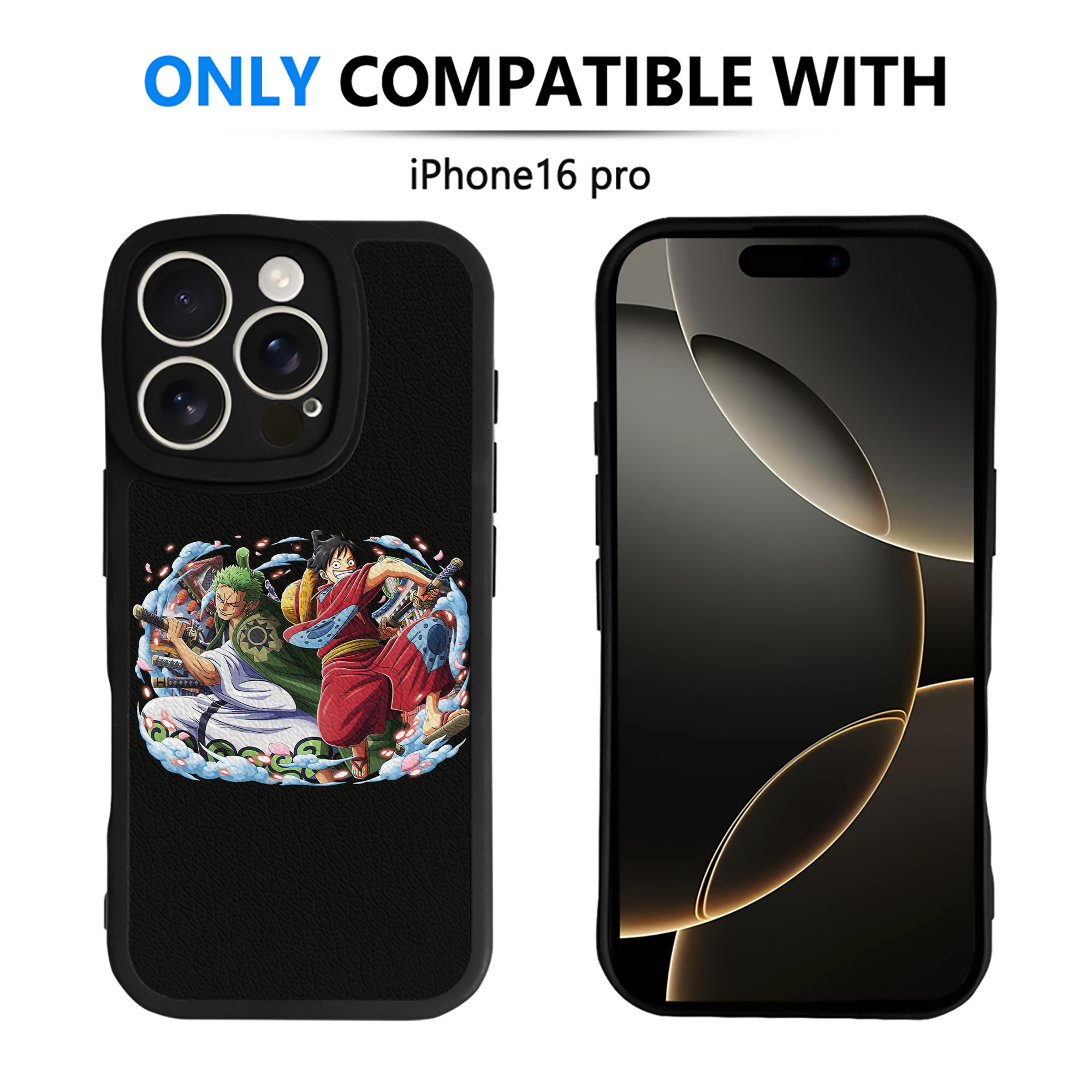 （画像用） ワンピース モンキー・D・ルフィ ONE PIECE Monkey D. Luffy 【iPhone 16シリーズ対応】シリコンスマホケース（レザー調） 材質：シリコン